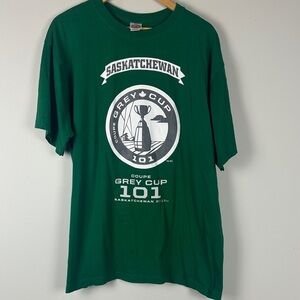 Green CFL Saskatchewan Roughriders 101st Grey Cup T-Shirt - Size XL